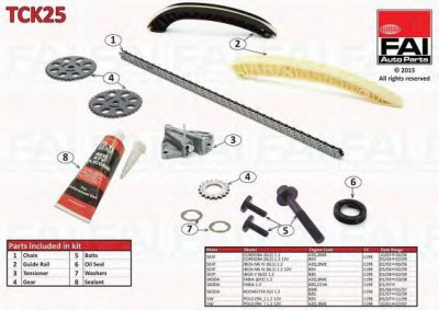 FAI AUTOPARTS tck25 -  Комплект цепи привода распредвала